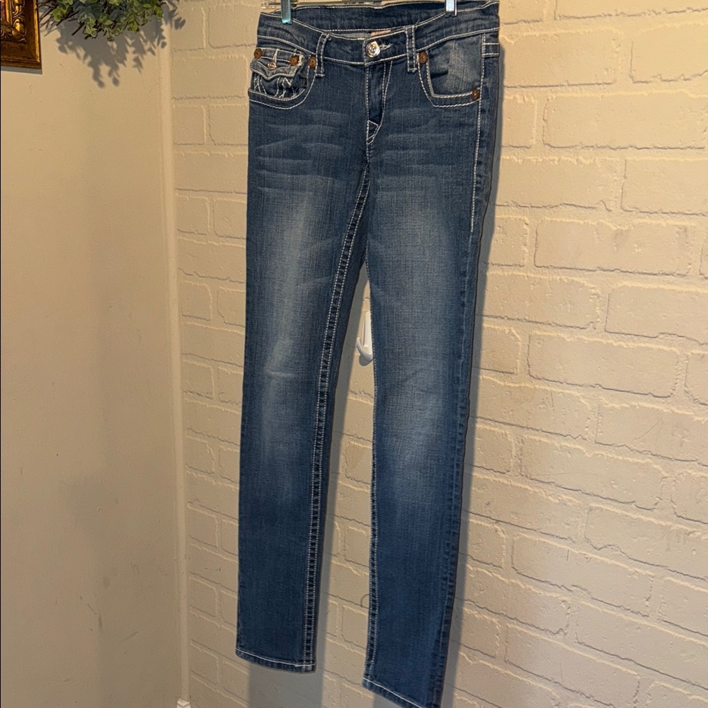 True Religion jeans Blue denim skinny 28 baddie